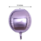 2 Pack 14" 4D Lavender Lilac Sphere Mylar Foil Helium or Air Balloons