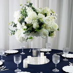 14" Ribbed Cylinder Glass Vases 6 - Pack â€“ Tall Clear Decorative Vases for Dining Tables, Mantels & Modern Interiors - Bell Racket Store