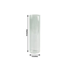 14" Ribbed Cylinder Glass Vases 6 - Pack â€“ Tall Clear Decorative Vases for Dining Tables, Mantels & Modern Interiors - Bell Racket Store