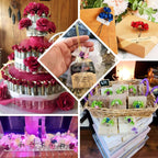 144 Gold Paper Mini Craft Flower Roses, DIY Flower Bushes With Wire Stems - Bell Racket Store