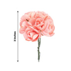 144 Pack Pink Paper Mini Craft Roses, DIY Craft Flowers With Wired Stem - Bell Racket Store