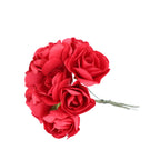 144 Pack Red Paper Mini Craft Roses, DIY Craft Flowers With Wired Stem - Bell Racket Store