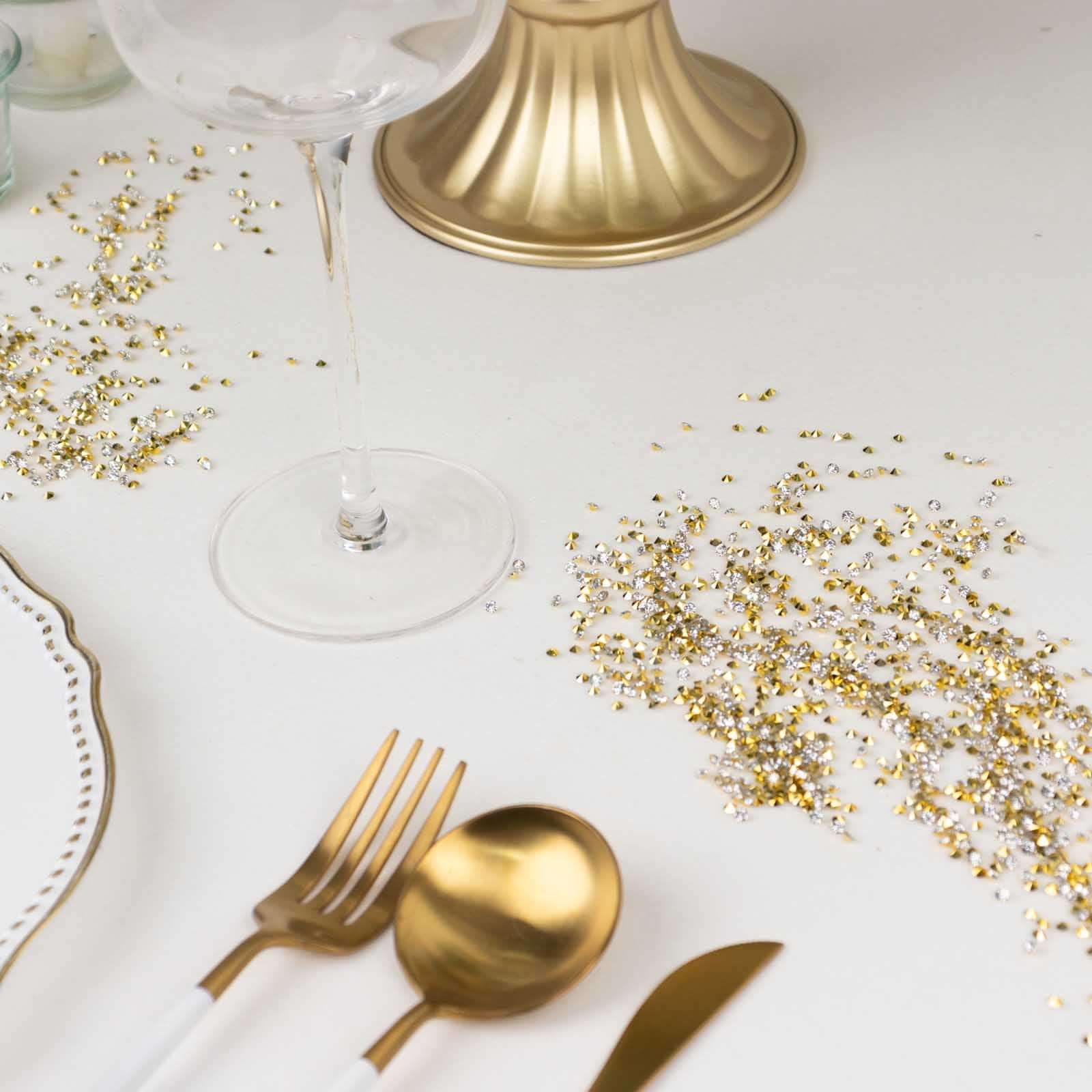 14400 Pcs Faux Diamond Rhinestone Vase Fillers Gold/Silver, Wedding Table Scatter Gems Sparkling Decorative Design 3mm - Bell Racket Store