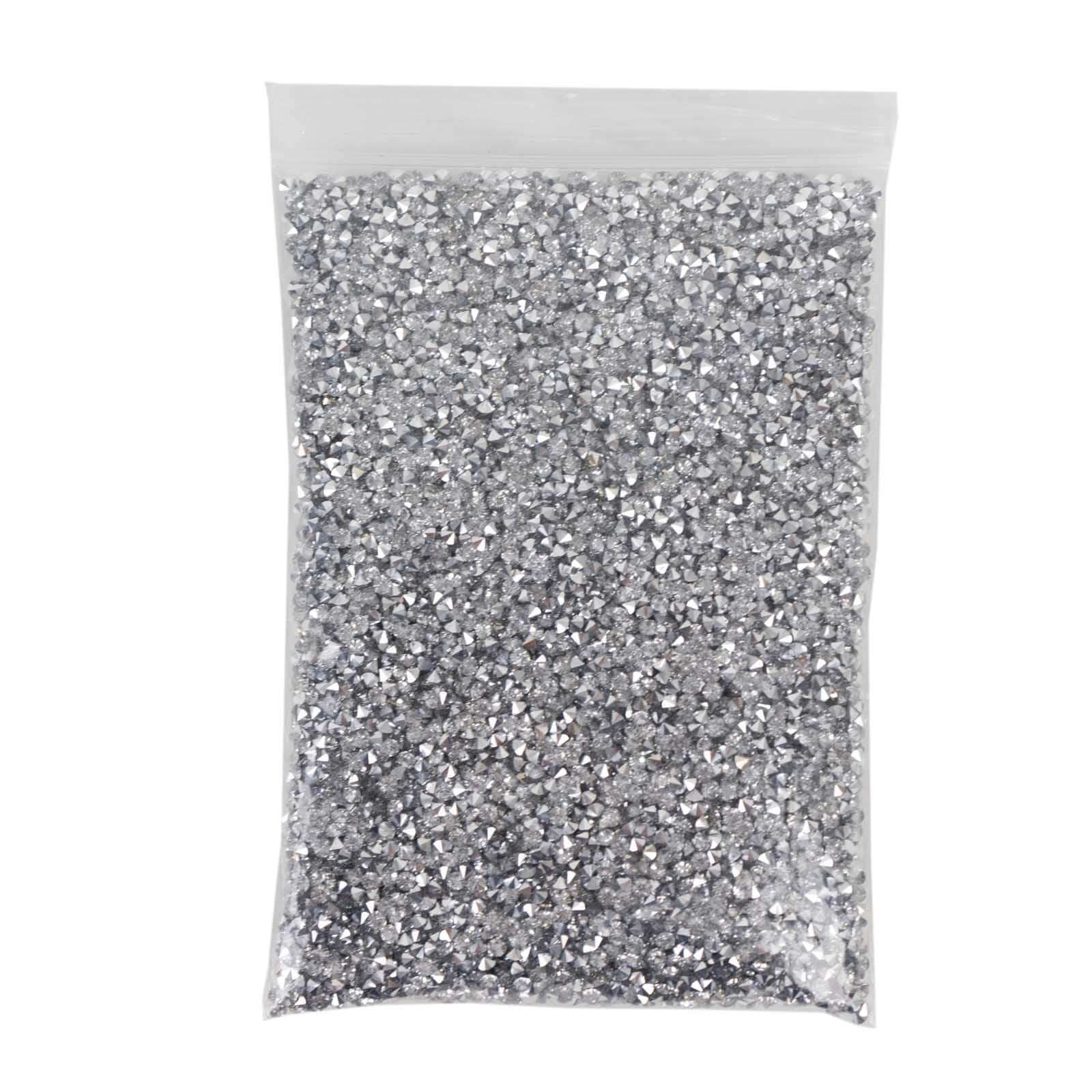 14400 Pcs Faux Diamond Rhinestone Vase Fillers Silver, Wedding Table Scatter Gems Sparkling Decorative Design 3mm - Bell Racket Store