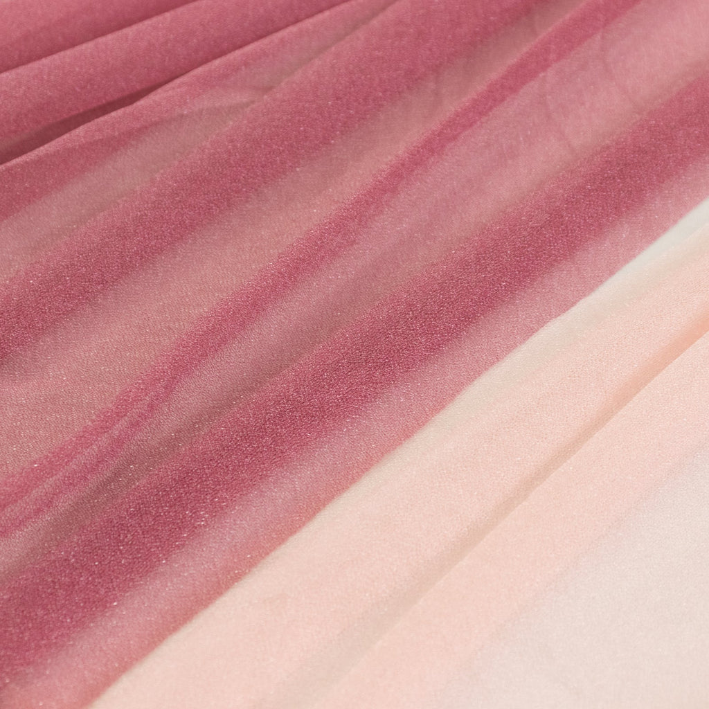 14ft Sheer Pleated Ruffle Skirting Chiffon Table Skirt - Mauve and Blush, Shimmer Sheer, Wrinkle - Free Fabric - Bell Racket Store