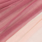 14ft Sheer Pleated Ruffle Skirting Chiffon Table Skirt - Mauve and Blush, Shimmer Sheer, Wrinkle - Free Fabric - Bell Racket Store