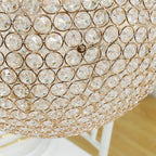 16" Crystal Globe Chandelier â€“ Hanging Beaded Ball Pendant Light with Gold Metal Hook & Chain for Decorative Home Lighting - Bell Racket Store