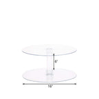 2-Tier Acrylic Round Cake Stand Set Clear - Chic Versatile Cupcake Holder Dessert Display Pedestal for Wedding Buffet & Catering Displays 16"