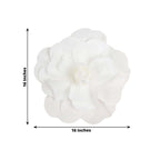 4 Pack 16" Large White Real Touch Artificial Foam DIY Craft Roses