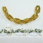 16ft Jumbo Chain Link Balloons in Gold, 30pack Durable Foil Chain Balloons for 90s Hip Hop Party Decorations, Event Decor - Bell Racket Store