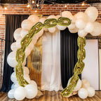 16ft Jumbo Chain Link Balloons in Gold, 30pack Durable Foil Chain Balloons for 90s Hip Hop Party Decorations, Event Decor - Bell Racket Store