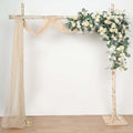 18ft Nude Sheer Organza Wedding Arch Drapery Fabric, Window Scarf Valance - Bell Racket Store