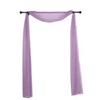 18ft Violet Amethyst Sheer Organza Wedding Arch Drapery Fabric, Window Scarf Valance