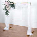 18ft White Sheer Organza Wedding Arch Drapery Fabric, Window Scarf Valance