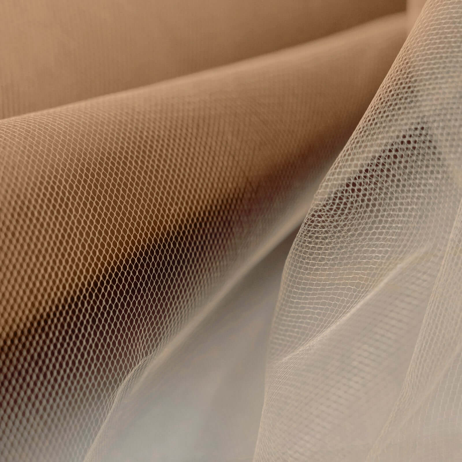 18"x100 Yards Natural Tulle Fabric Bolt, Sheer Fabric Spool Roll For Crafts - Bell Racket Store