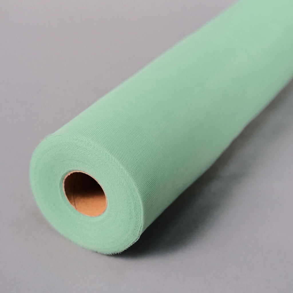 18"x100 Yards Sage Green Tulle Fabric Bolt, Sheer Fabric Spool Roll For Crafts - Bell Racket Store