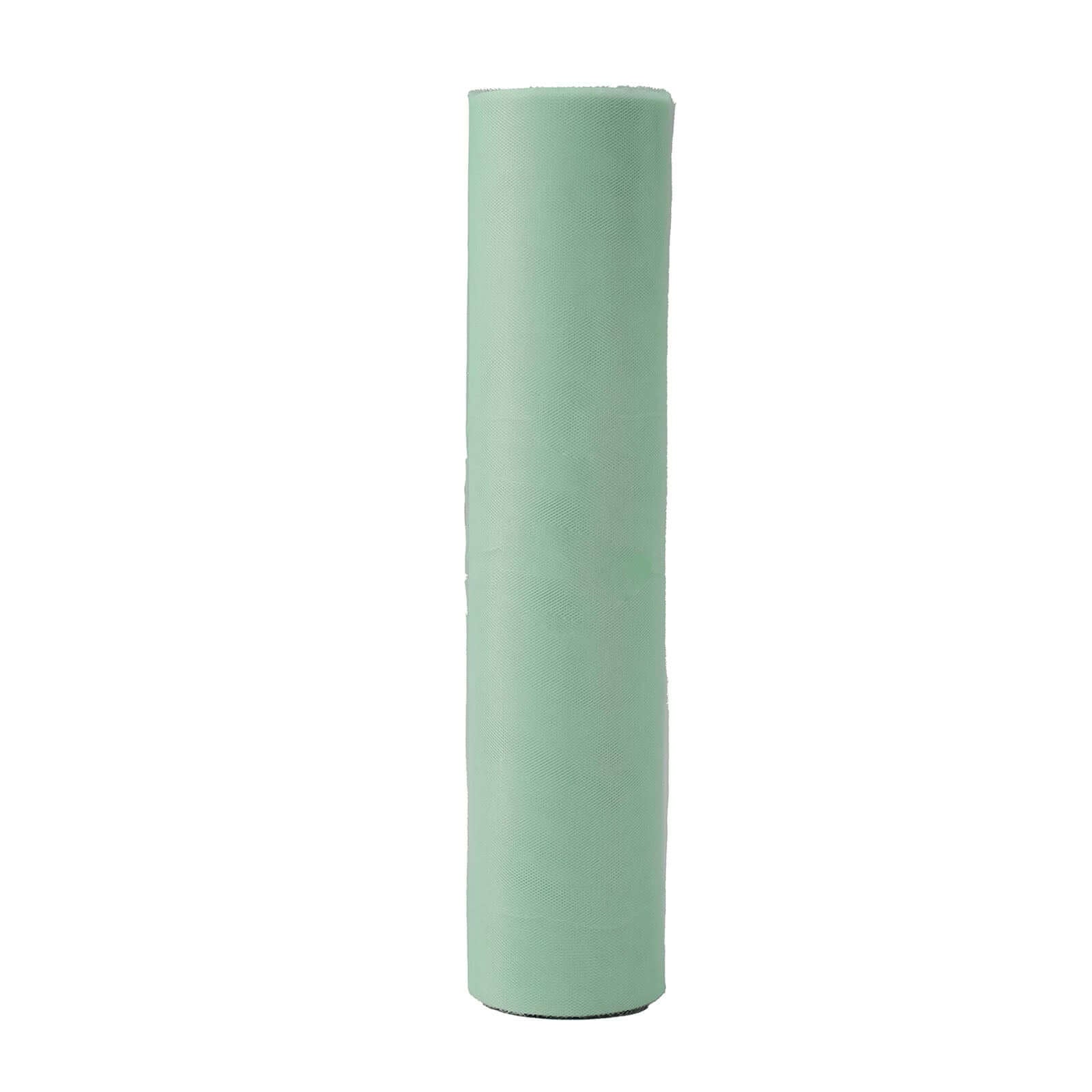 18"x100 Yards Sage Green Tulle Fabric Bolt, Sheer Fabric Spool Roll For Crafts - Bell Racket Store