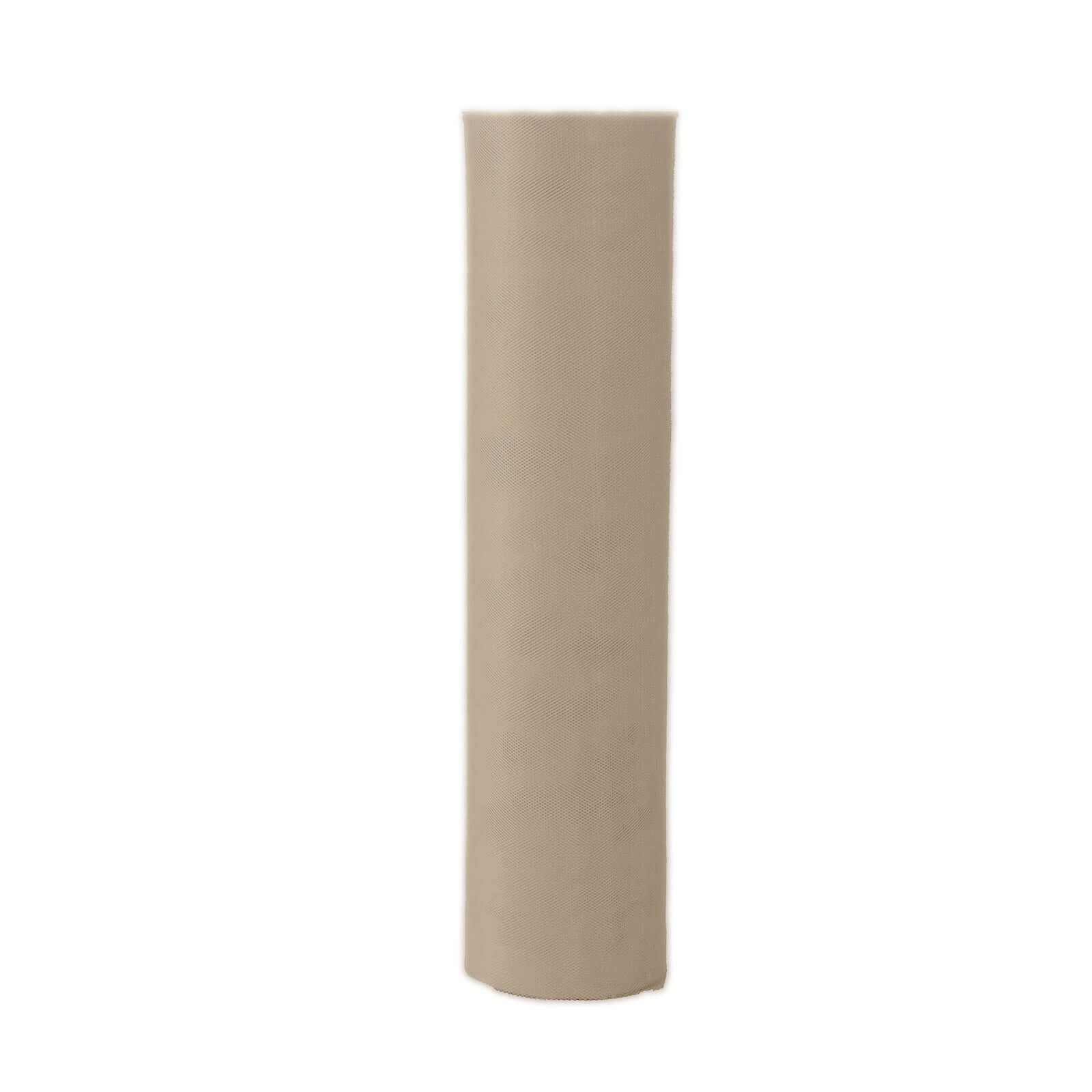 18"x100 Yards Taupe Tulle Fabric Bolt, Sheer Fabric Spool Roll For Crafts - Bell Racket Store