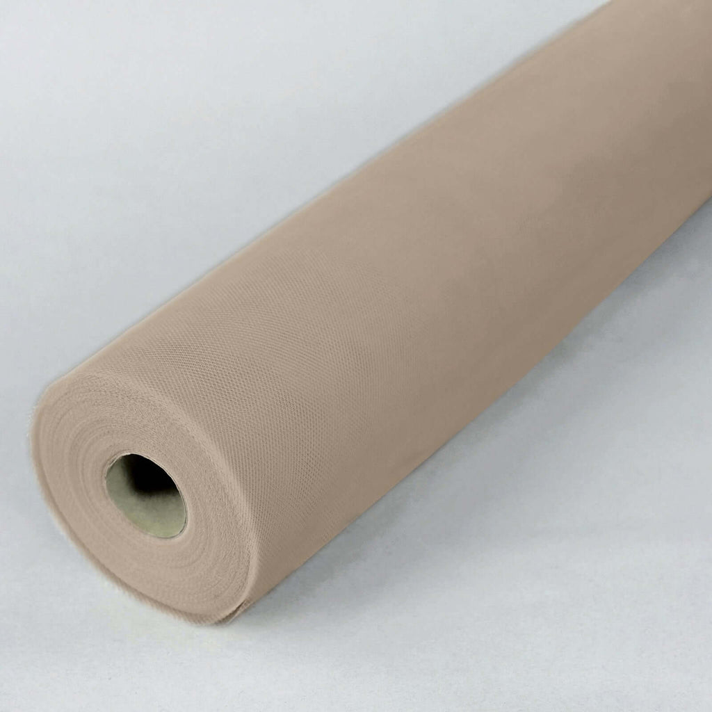 18"x100 Yards Taupe Tulle Fabric Bolt, Sheer Fabric Spool Roll For Crafts - Bell Racket Store