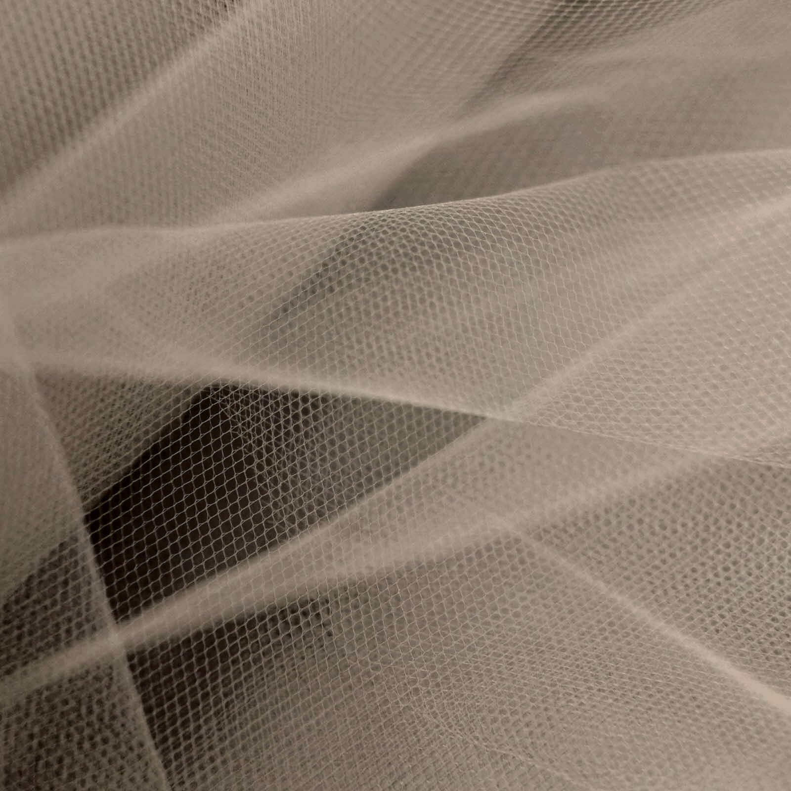 18"x100 Yards Taupe Tulle Fabric Bolt, Sheer Fabric Spool Roll For Crafts - Bell Racket Store