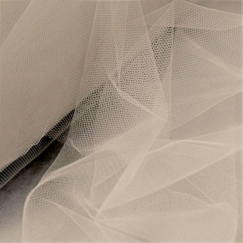 18"x100 Yards Taupe Tulle Fabric Bolt, Sheer Fabric Spool Roll For Crafts - Bell Racket Store