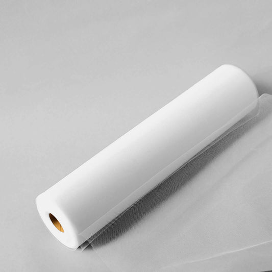 18"x100 Yards White Tulle Fabric Bolt, Sheer Fabric Spool Roll For Crafts - NestOCart