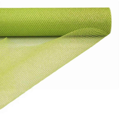 19"x10 Yards Apple Green Polyester Hex Deco Mesh Netting Fabric Roll - NestOCart