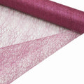 19"x5 Yards Fuchsia Glitter Deco Mesh Abaca Scrunch Roll, Wholesale Fabric