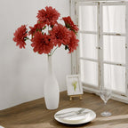 2 Bouquets 20" Terracotta Artificial Silk Dahlia Flower Spray Bushes