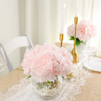 2 Bushes 17" Blush Artificial Silk Peony Flower Bouquets, Real Touch Peonies Spray - Bell Racket Store