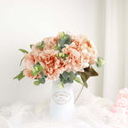 2 Bushes 17" Dusty Rose Artificial Silk Peony Flower Bouquets, Real Touch Peonies Spray - Bell Racket Store