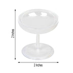 12-Pack Plastic Dessert Cup Candy Dishes Clear - Decorative Mini Pedestal Stands for Treats 2"