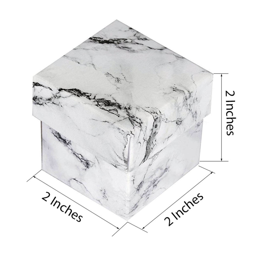 50 Pack 2" Marble Print Party Favor Candy Gift Boxes With Lid - Clearance SALE