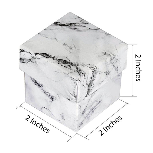 50 Pack 2" Marble Print Party Favor Candy Gift Boxes With Lid - Clearance SALE