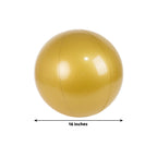 2 Pack 16" Inflatable Gold Decorative Balls - Round Vinyl Pool and Party Balls, Lightweight & Fun - Bell Racket Store