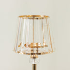 2 - Pack 25" Crystal Pendant Candle Holders, Classic Empire Lamp Shade Style in Gold, Votive Candle Stand for Table Centerpieces - Bell Racket Store