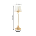 2 - Pack 25" Crystal Pendant Candle Holders, Classic Empire Lamp Shade Style in Gold, Votive Candle Stand for Table Centerpieces - Bell Racket Store