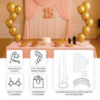 2 - Pack 3ft Floating Balloon Floor Stand Kit â€“ White Spiral Balloon Holder with Round Base for Party Decorations - Bell Racket Store