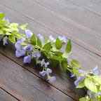2 Pack 6ft Lavender Lilac Artificial Wisteria Flower Garland Hanging Vines, Silk Floral Garland Wedding Arch Decor - Bell Racket Store