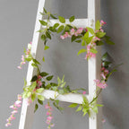 2 Pack 6ft Pink Artificial Wisteria Flower Garland Hanging Vines, Silk Floral Garland Wedding Arch Decor - Bell Racket Store