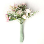 2 Pack 6yds Sage Green Silk - Like Chiffon Ribbon Roll, DIY Wedding Bouquet Linen Wrap - Bell Racket Store