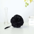 2 Pack 7" Black Artificial Silk Rose Kissing Ball, Faux Flower Ball - Bell Racket Store