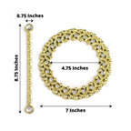 2 Pack 7" Gold Barrette Style Acrylic Crystal Curtain Tie Backs, Round Backdrop Drapery Brooch Holdbacks - Bell Racket Store