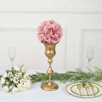 2 Pack 7" Mauve Artificial Silk Rose Kissing Ball, Faux Flower Ball - Bell Racket Store