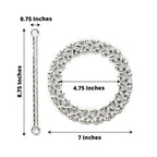 2 Pack 7" Silver Barrette Style Acrylic Crystal Curtain Tie Backs, Round Backdrop Drapery Brooch Holdbacks - Bell Racket Store