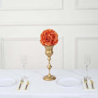 2 Pack 7" Terracotta (Rust) Artificial Silk Rose Kissing Ball, Faux Flower Ball - Bell Racket Store