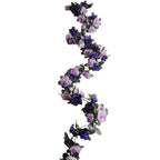 2 Pack 8ft Lavender Purple Artificial Silk Flower Garland Mini Rose Vines with 45 Flower Heads - Bell Racket Store