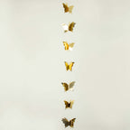 2 Pack 9ft Gold 3D Paper Butterfly Hanging Garland Streamers, Party String Banners - Bell Racket Store