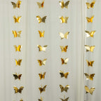 2 Pack 9ft Gold 3D Paper Butterfly Hanging Garland Streamers, Party String Banners - Bell Racket Store