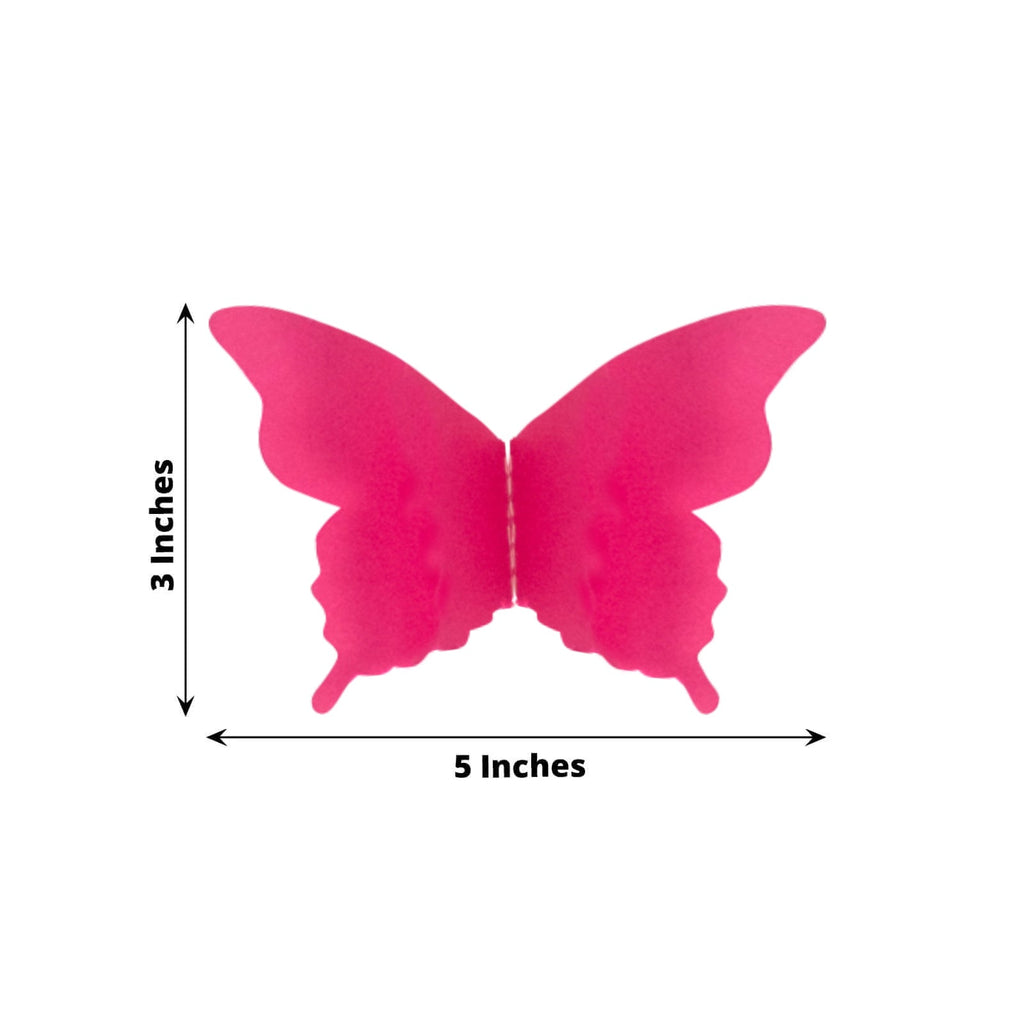 2 Pack 9ft Pink 3D Paper Butterfly Hanging Garland Streamers, Party String Banners - Bell Racket Store